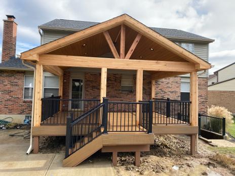 Open gable roof structure